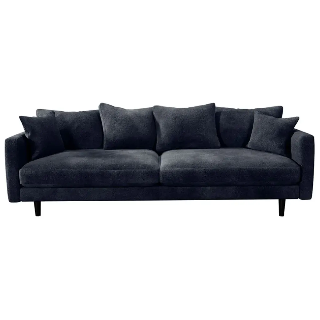 Fabrique de Styles Canapé fixe 4 places Marius - Effet Velours - Seven Turtle* Canapés Fixes