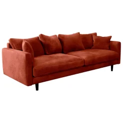 Fabrique de Styles Canapé fixe 4 places Marius - Effet Velours - Seven Turtle* Canapés Fixes