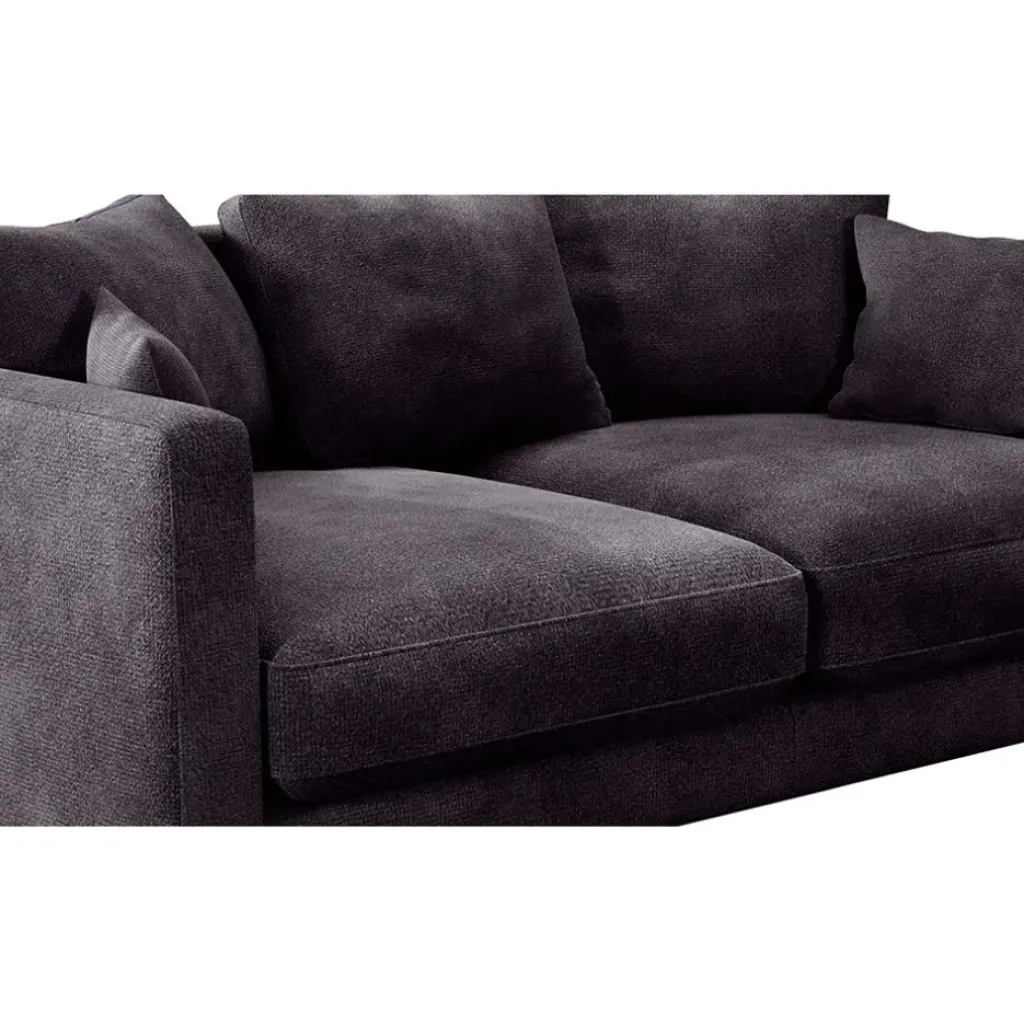 Fabrique de Styles Canapé fixe 4 places Marius - Effet Velours - Seven Turtle* Canapés Fixes