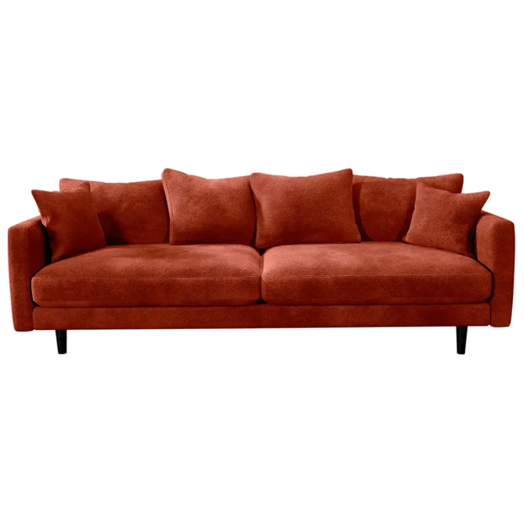 Fabrique de Styles Canapé fixe 4 places Marius - Effet Velours - Seven Turtle* Canapés Fixes