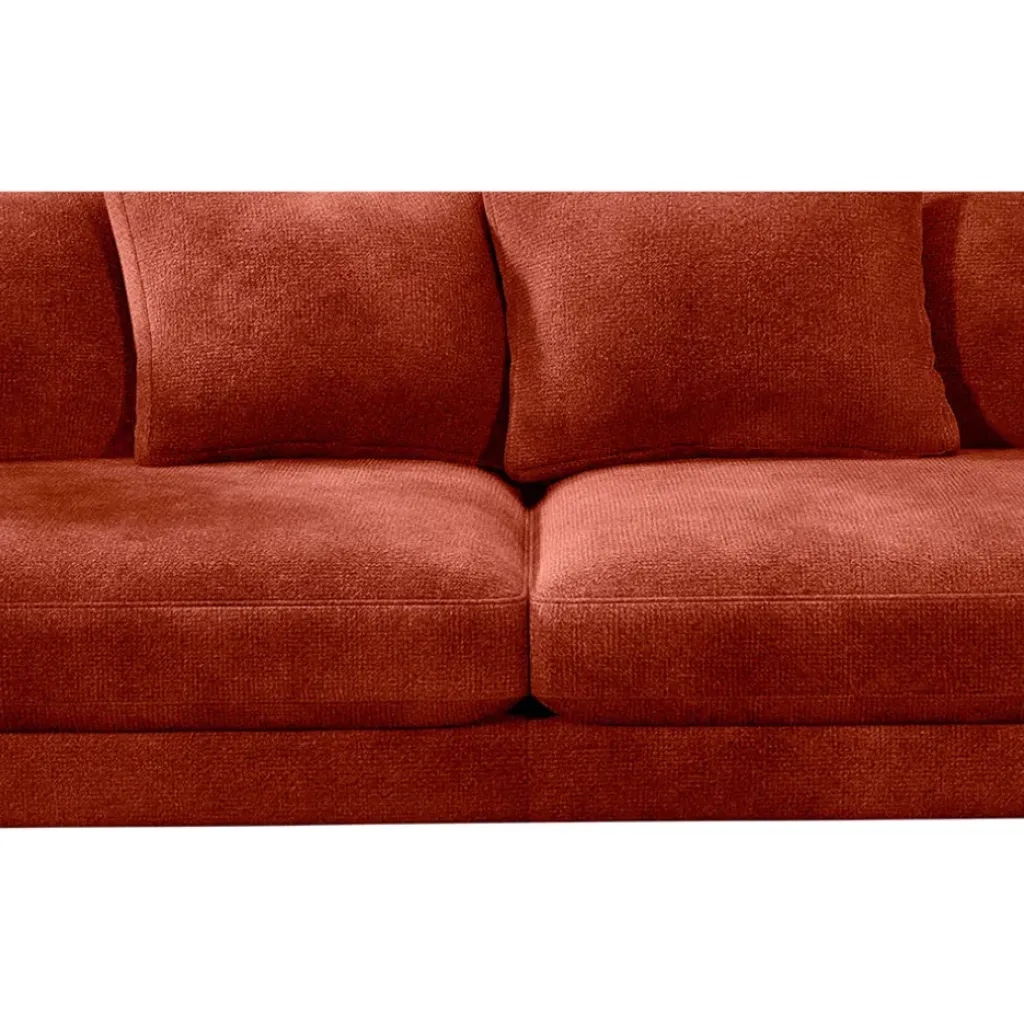 Fabrique de Styles Canapé fixe 4 places Marius - Effet Velours - Seven Turtle* Canapés Fixes