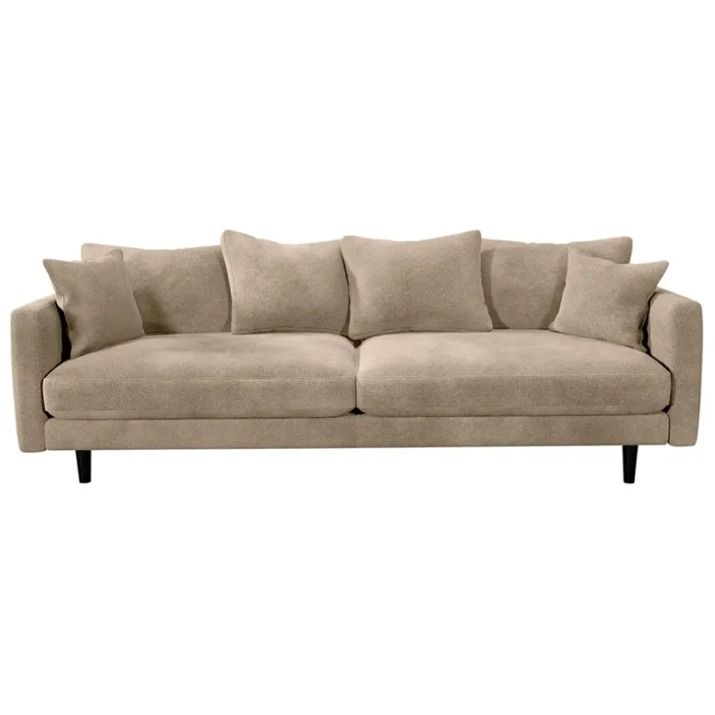 Fabrique de Styles Canapé fixe 4 places Marius - Effet Velours - Seven Turtle* Canapés Fixes