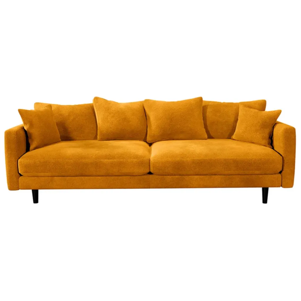 Fabrique de Styles Canapé fixe 4 places Marius - Effet Velours - Seven Turtle* Canapés Fixes