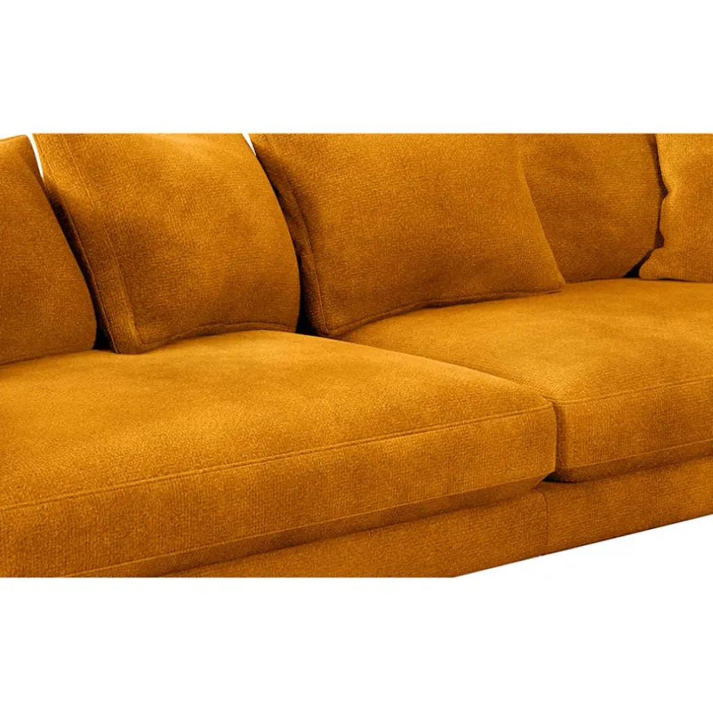 Fabrique de Styles Canapé fixe 4 places Marius - Effet Velours - Seven Turtle* Canapés Fixes