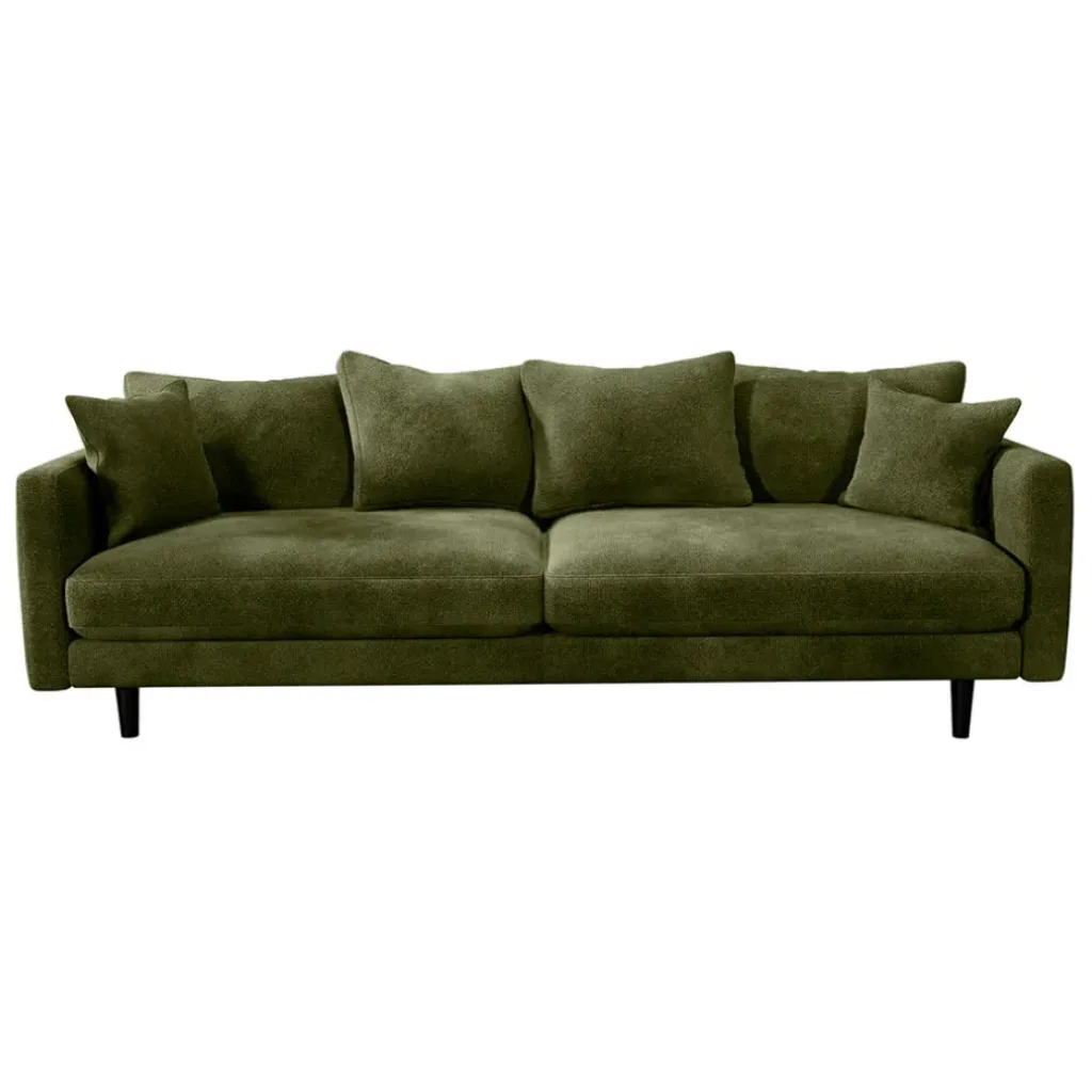 Fabrique de Styles Canapé fixe 4 places Marius - Effet Velours - Seven Turtle* Canapés Fixes