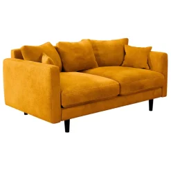 Fabrique de Styles Canapé fixe 4 places Marius - Effet Velours - Seven Turtle* Canapés Fixes