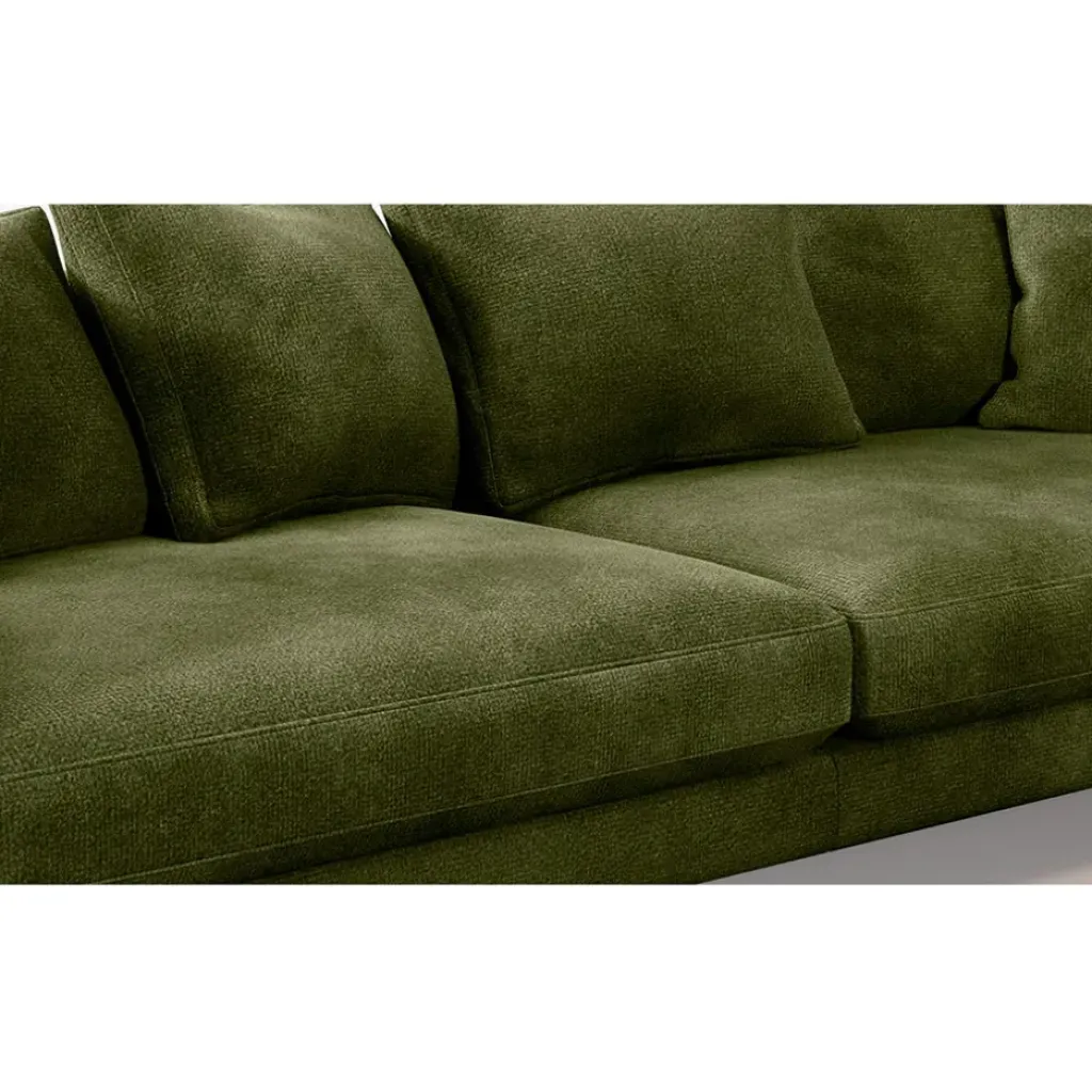 Fabrique de Styles Canapé fixe 4 places Marius - Effet Velours - Seven Turtle* Canapés Fixes