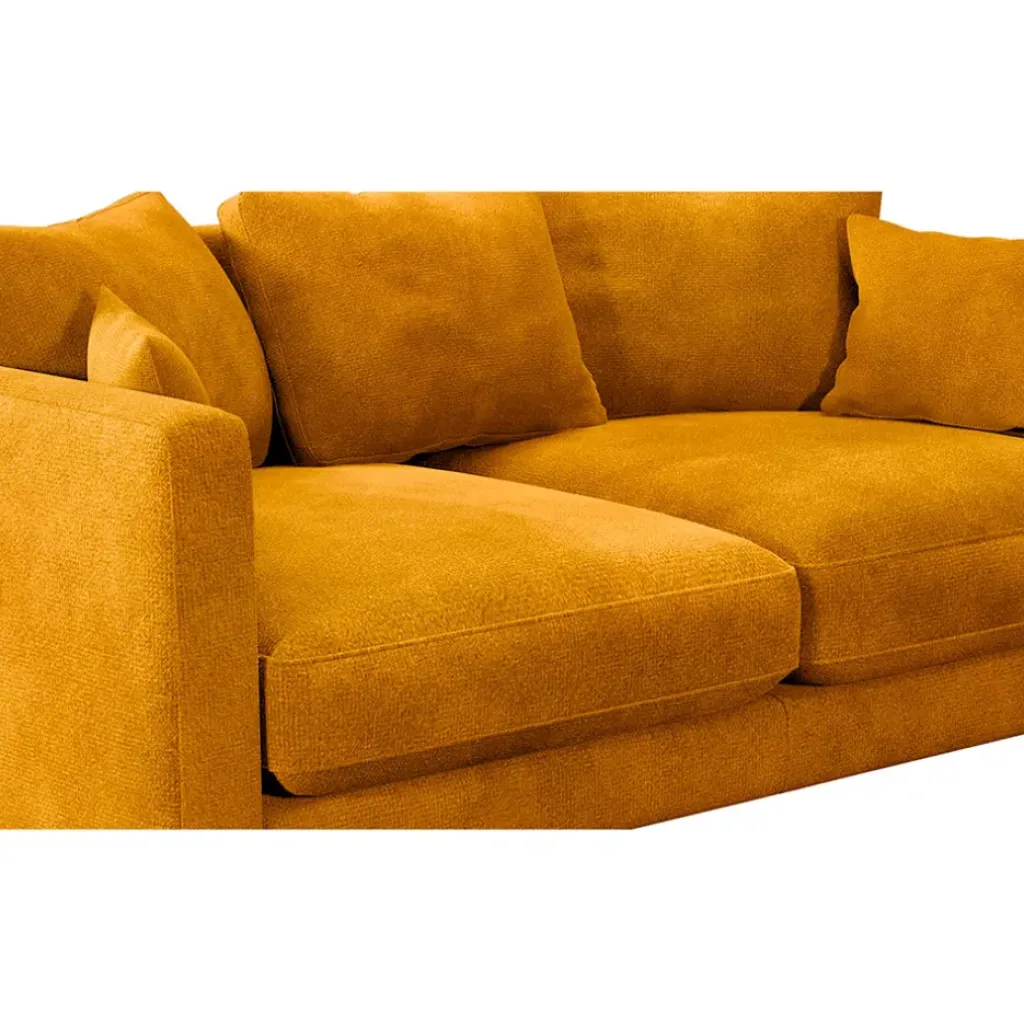 Fabrique de Styles Canapé fixe 4 places Marius - Effet Velours - Seven Turtle* Canapés Fixes