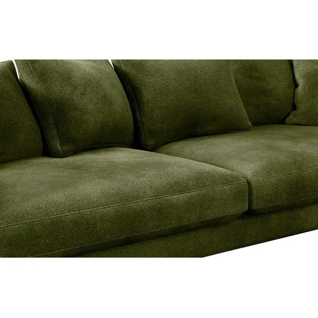 Fabrique de Styles Canapé fixe 4 places Marius - Effet Velours - Seven Turtle* Canapés Fixes