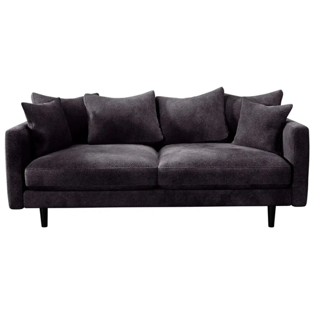 Fabrique de Styles Canapé fixe 4 places Marius - Effet Velours - Seven Turtle* Canapés Fixes