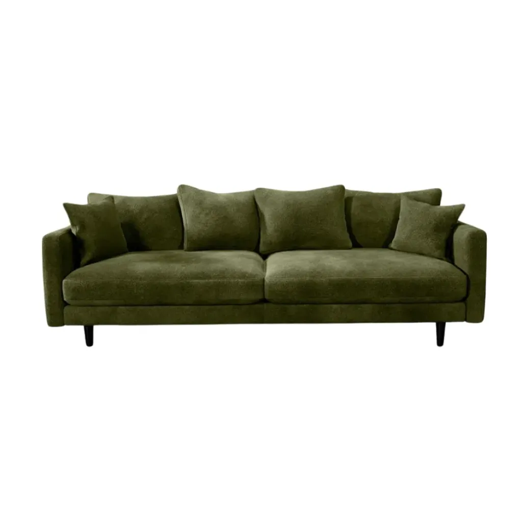 Fabrique de Styles Canapé fixe 4 places Marius - Effet Velours - Seven Turtle* Canapés Fixes