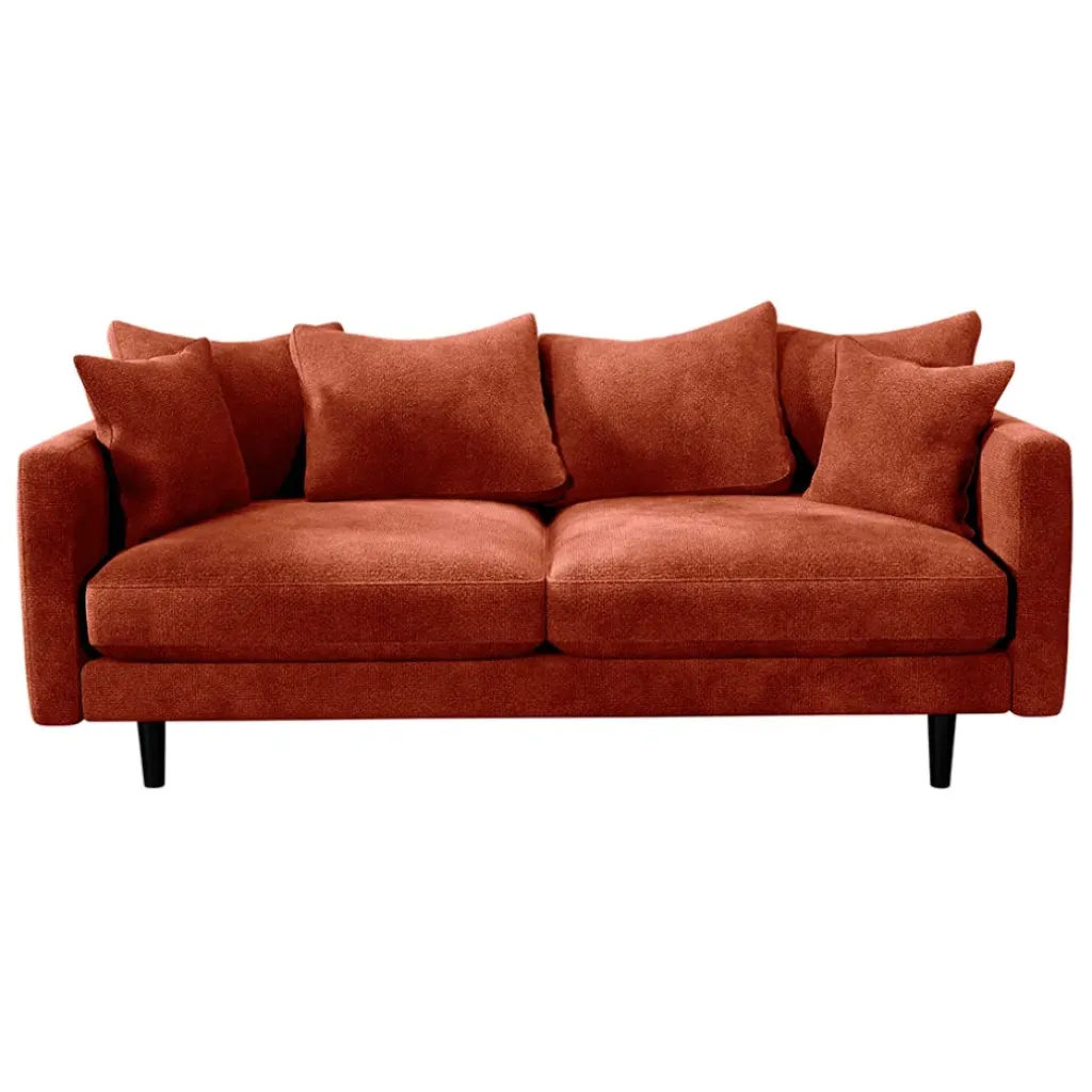 Fabrique de Styles Canapé fixe 4 places Marius - Effet Velours - Seven Turtle* Canapés Fixes