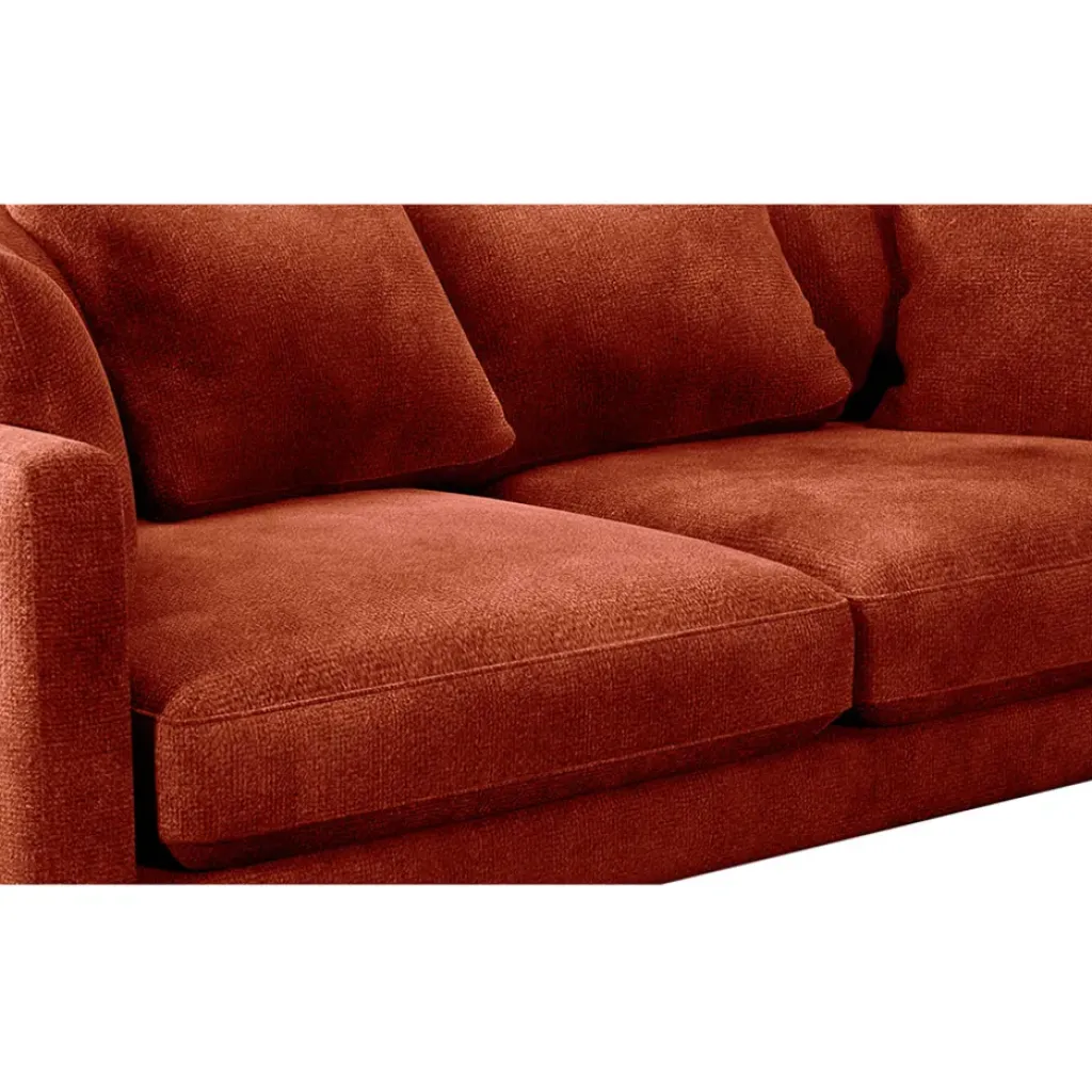 Fabrique de Styles Canapé fixe 4 places Marius - Effet Velours - Seven Turtle* Canapés Fixes