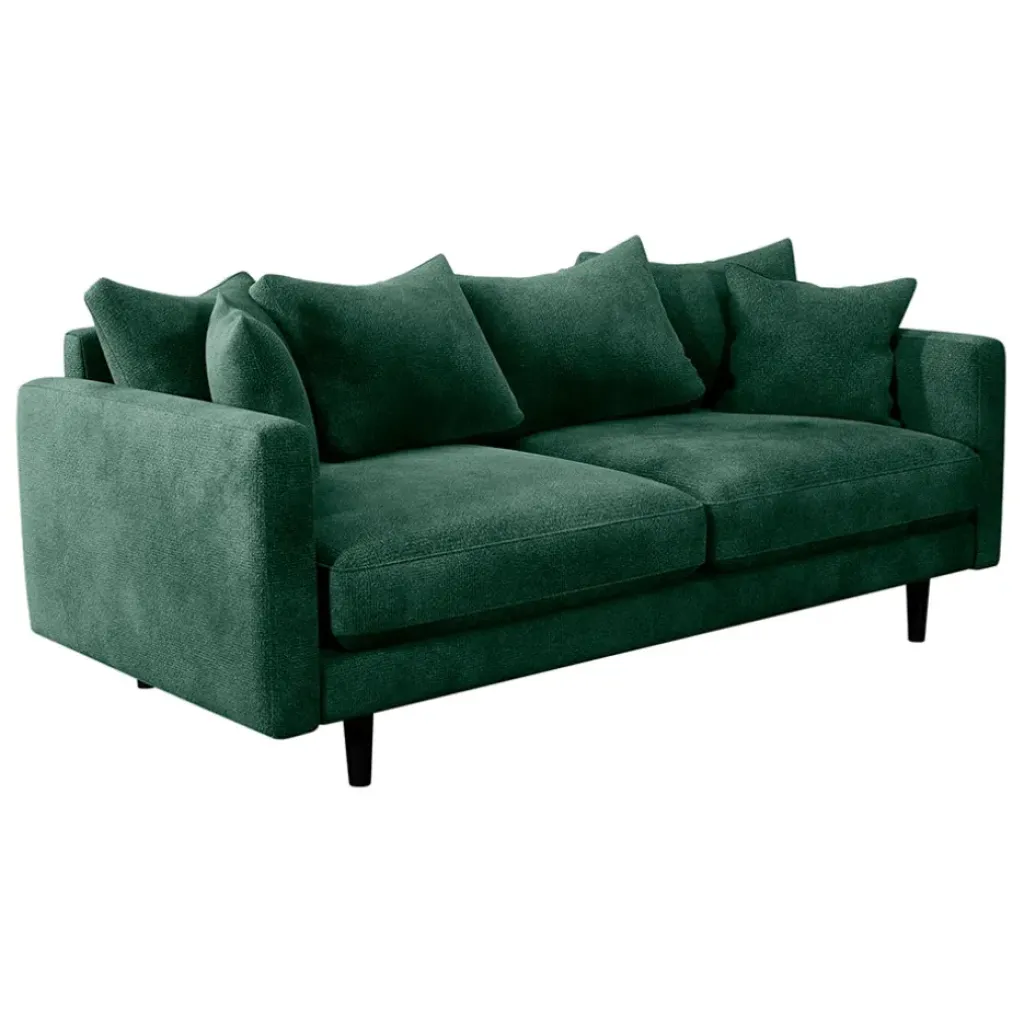 Fabrique de Styles Canapé fixe 4 places Marius - Effet Velours - Seven Turtle* Canapés Fixes