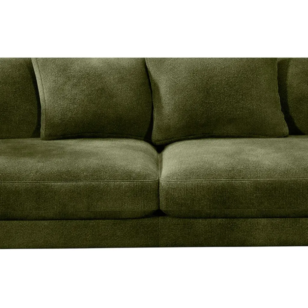 Fabrique de Styles Canapé fixe 4 places Marius - Effet Velours - Seven Turtle* Canapés Fixes