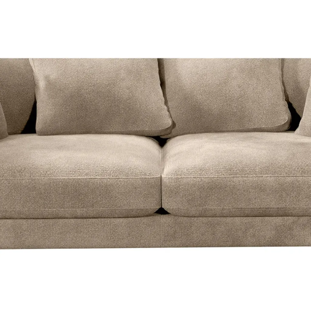 Fabrique de Styles Canapé fixe 4 places Marius - Effet Velours - Seven Turtle* Canapés Fixes