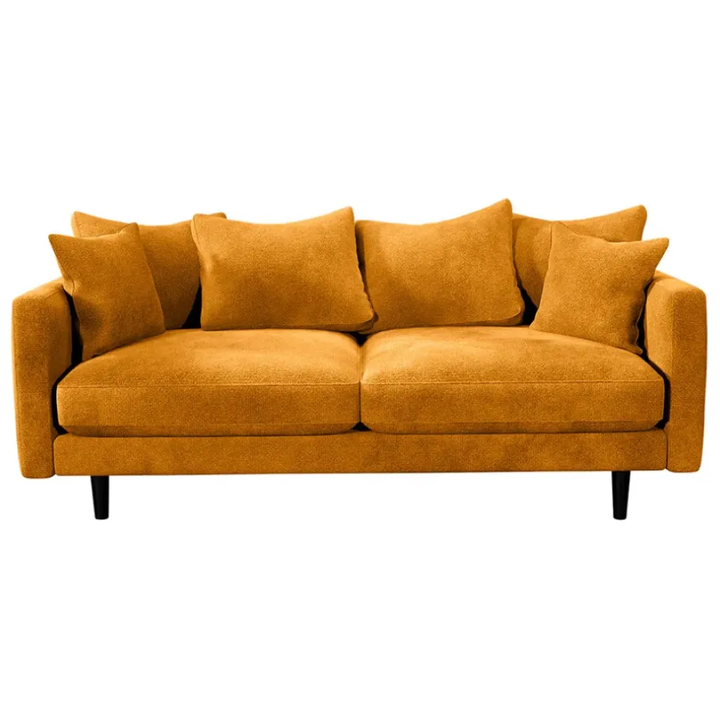 Fabrique de Styles Canapé fixe 4 places Marius - Effet Velours - Seven Turtle* Canapés Fixes