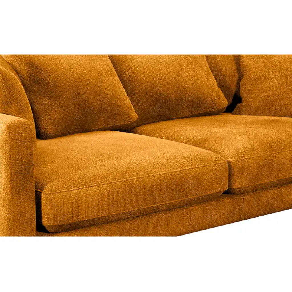 Fabrique de Styles Canapé fixe 4 places Marius - Effet Velours - Seven Turtle* Canapés Fixes