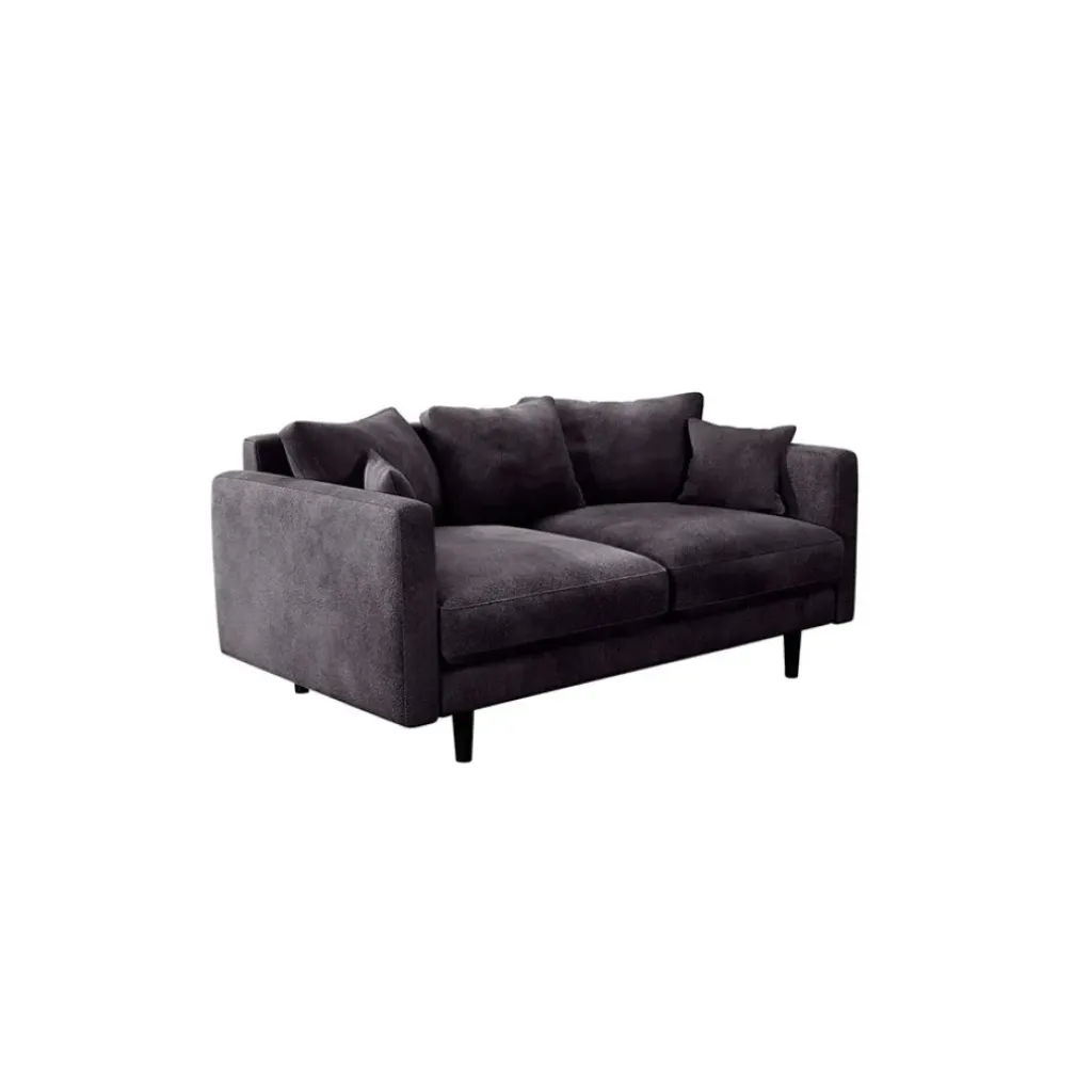 Fabrique de Styles Canapé fixe 4 places Marius - Effet Velours - Seven Turtle* Canapés Fixes