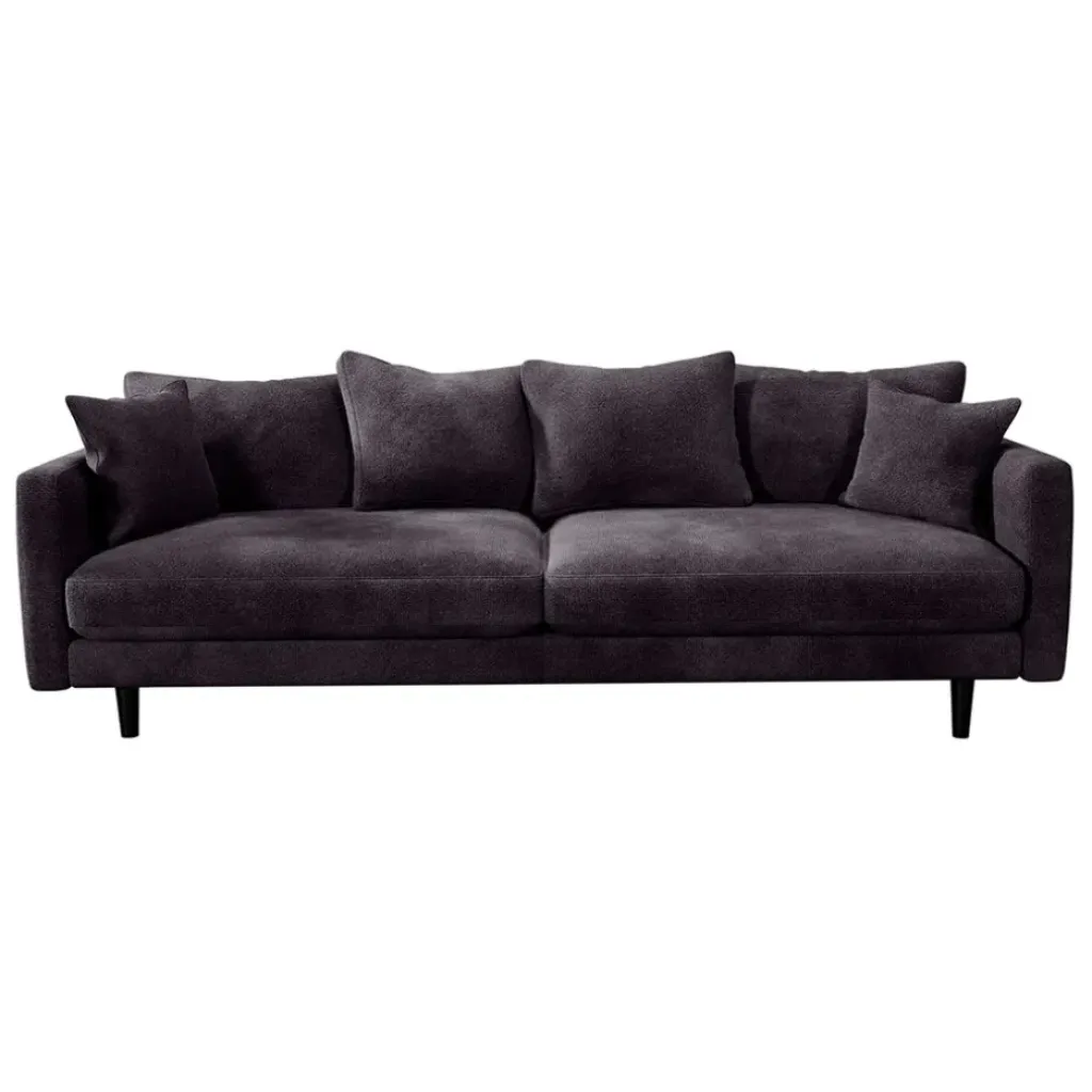 Fabrique de Styles Canapé fixe 4 places Marius - Effet Velours - Seven Turtle* Canapés Fixes