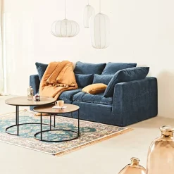 Fabrique de Styles Canapé modulable 3 places é avec pouf - Auguste* Canapés Modulables