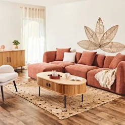 Fabrique de Styles Canapé modulable 3 places avec pouf - Andrea* Canapés Modulables