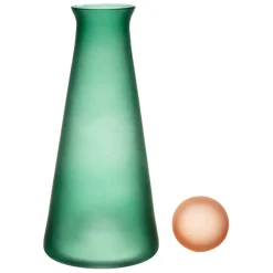 Fabrique de Styles Carafe en cristallin vert et corail givré 1l - Adria* Carafes Et Pichets