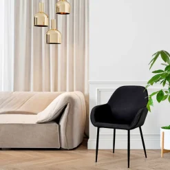 Fabrique de Styles Chaise avec accoudoirs en velours côtelé - Julia* Chaises