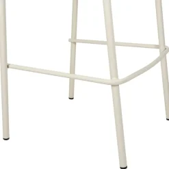 Fabrique de Styles Chaise de bar d'extérieur avec coussin en tissu beige et blanc h97cm - Ajay*Enfant Chaises, Fauteuils|Jardin