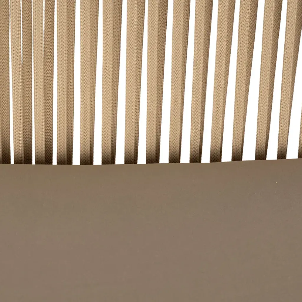 Fabrique de Styles Chaise de bar d'extérieur avec coussin en tissu beige et blanc h97cm - Ajay*Enfant Chaises, Fauteuils|Jardin