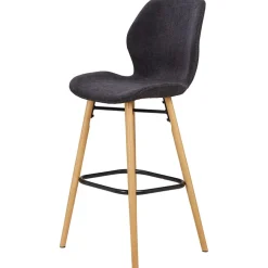 Fabrique de Styles Chaise de bar en tissu soft touch h65cm - Keri* Tabourets Et Chaises De Bar