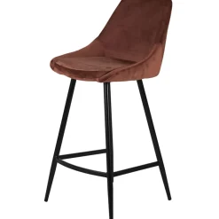 Fabrique de Styles Chaise de bar en velours h67cm - Ben* Tabourets Et Chaises De Bar