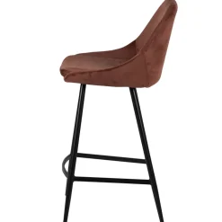 Fabrique de Styles Chaise de bar en velours h67cm - Ben* Tabourets Et Chaises De Bar