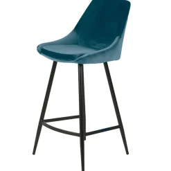 Fabrique de Styles Chaise de bar en velours h67cm - Ben* Tabourets Et Chaises De Bar