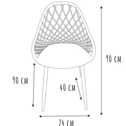 Fabrique de Styles Chaise de jardin en plastique terracotta - Malaga*Enfant Chaises, Fauteuils|Jardin