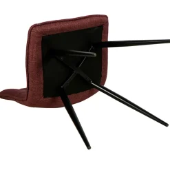 Fabrique de Styles Chaise de salle à manger en tissu matelassé pourpre - Alize* Chaises