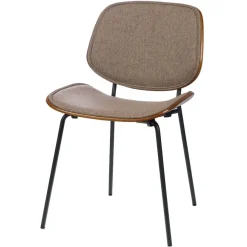 Fabrique de Styles Chaise de salle à manger en tissu et noyer - Atlanta* Chaises