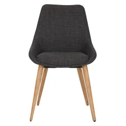 Fabrique de Styles Chaise de salle à manger en tissu anthracite - Ben* Chaises