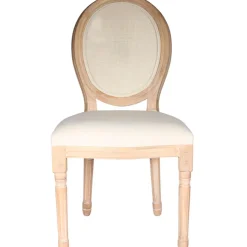 Fabrique de Styles Chaise medaillon en bois d'hévea et cannage* Chaises