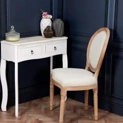 Fabrique de Styles Chaise medaillon en bois d'hévea et cannage* Chaises