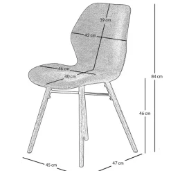 Fabrique de Styles Chaise salle à manger en tissu soft touch nèfle - Keri* Chaises