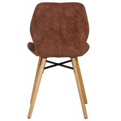 Fabrique de Styles Chaise salle à manger en tissu soft touch acajou - Keri* Chaises