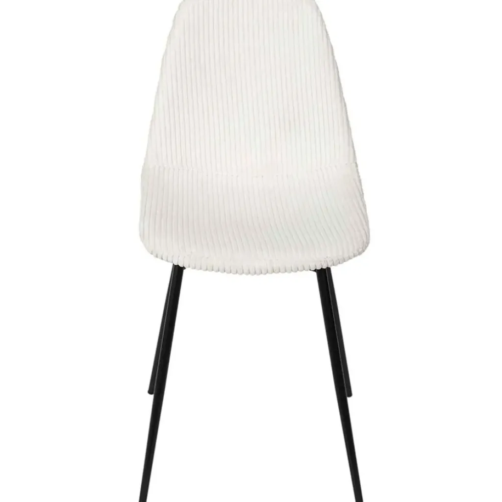 Fabrique de Styles Chaise salle à manger en velours côtelé beige - Scarlett* Chaises