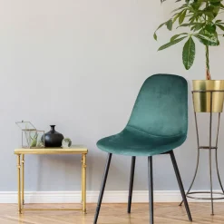 Fabrique de Styles Chaise salle a manger en velours cotelé canard - Julia* Chaises