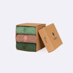 Fabrique de Styles Chaussettes vegan x3 rose chiné, vert clair et foncé 39/42* Accessoires Mode