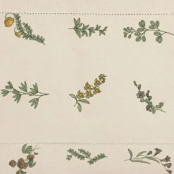 Fabrique de Styles Chemin de table en coton naturel et vert 160x50cm - Juline* Chemins De Table