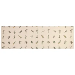 Fabrique de Styles Chemin de table en coton naturel et vert 160x50cm - Juline* Chemins De Table