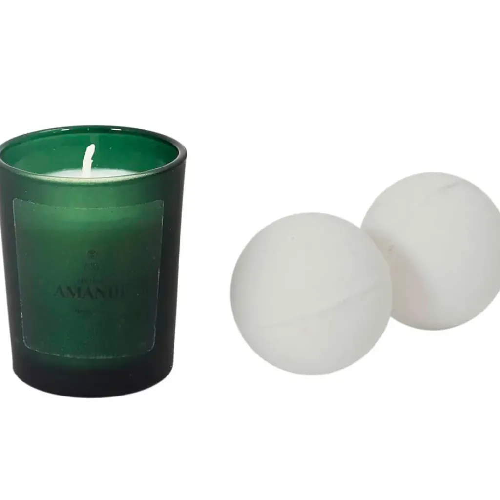 Fabrique de Styles Coffret bougie parfumée et 2 bombes de bain senteur amande* Bougies Parfumées