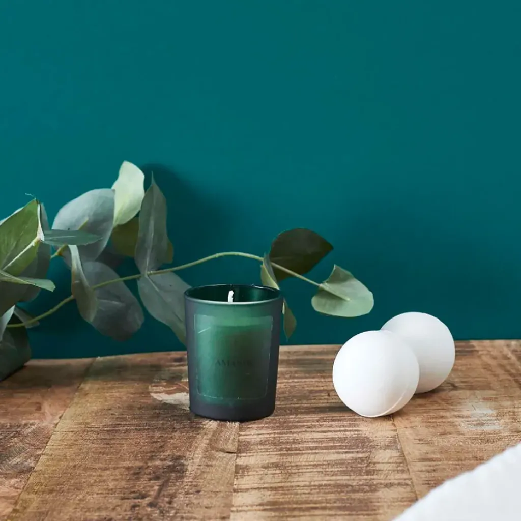 Fabrique de Styles Coffret bougie parfumée et 2 bombes de bain senteur amande* Bougies Parfumées