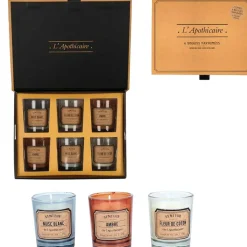 Fabrique de Styles Coffret de 6 bougies parfumée musc blanc, fleur de coton et ambre 6h - Apothicaire* Bougies Parfumées